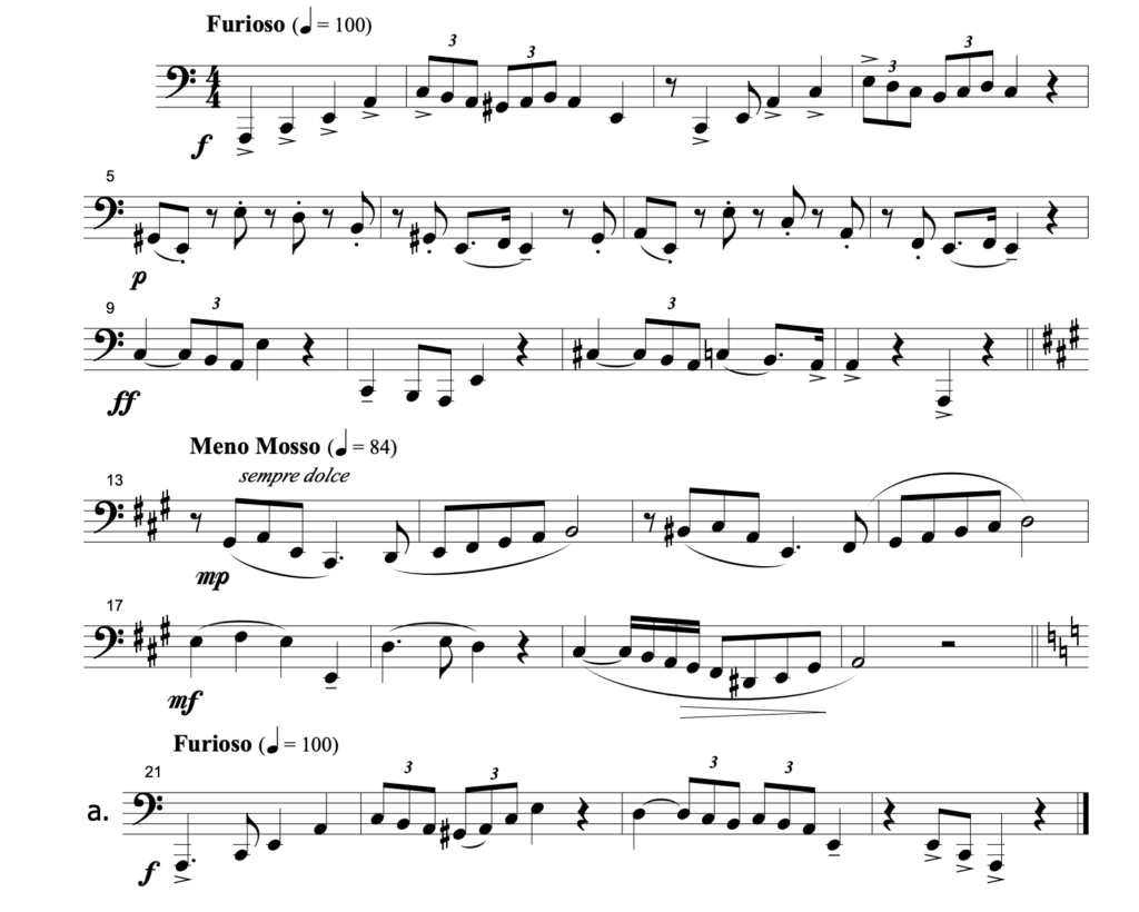 High School Bass Trombone Honors Ensemble Audition Music
