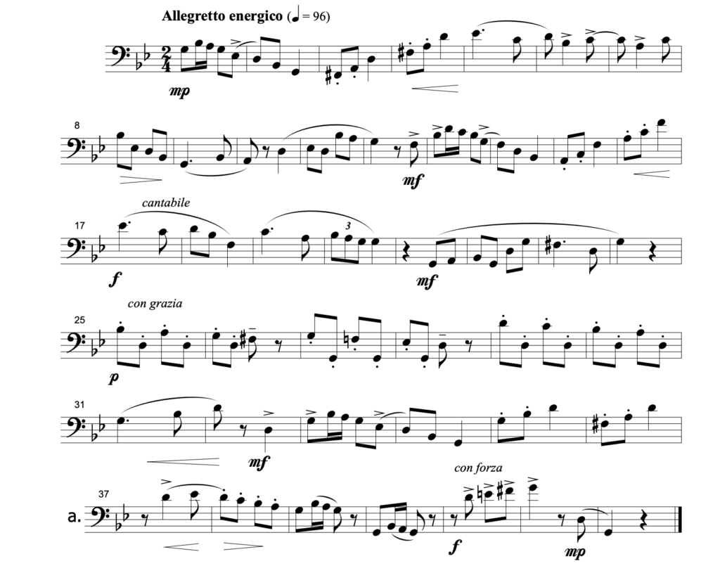 Middle School Tenor Trombone Honors Ensemble Audition Music